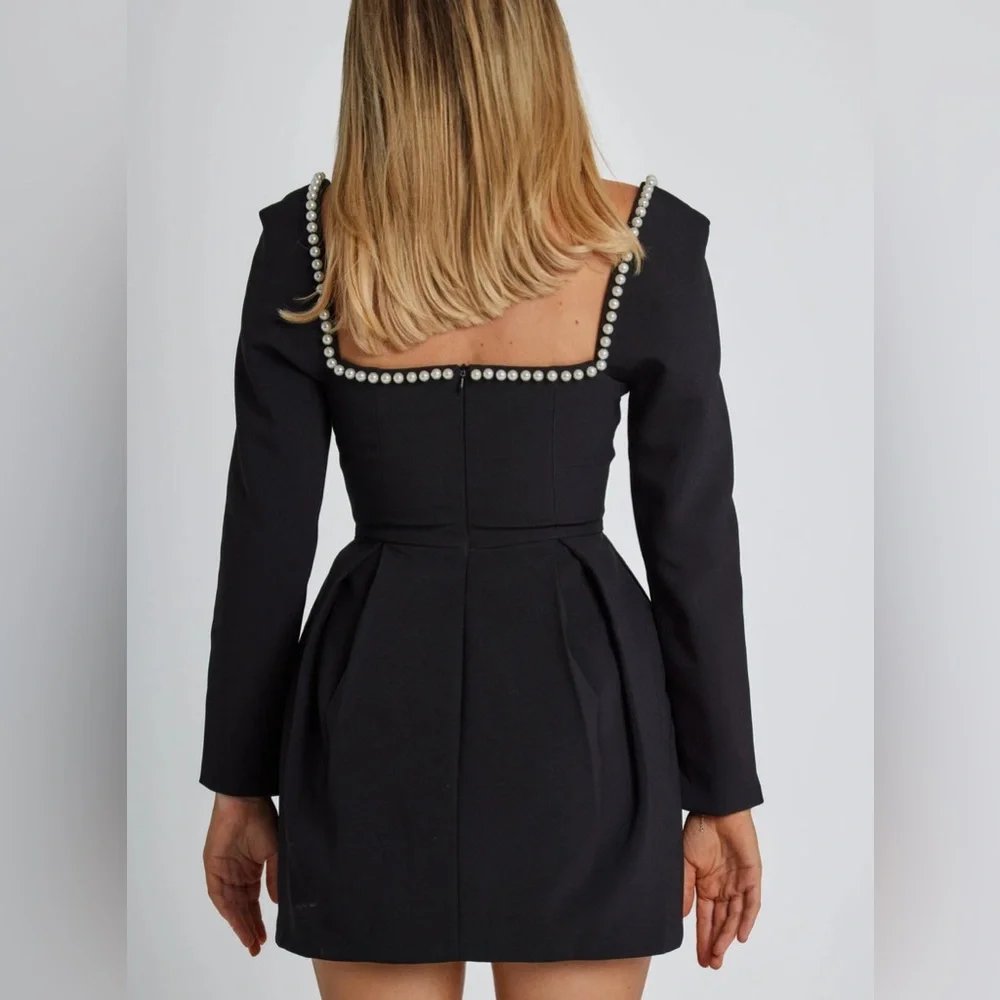 Odd Muse The Ultimate Muse Pearl Mini Dress Black - Picture 9 of 15